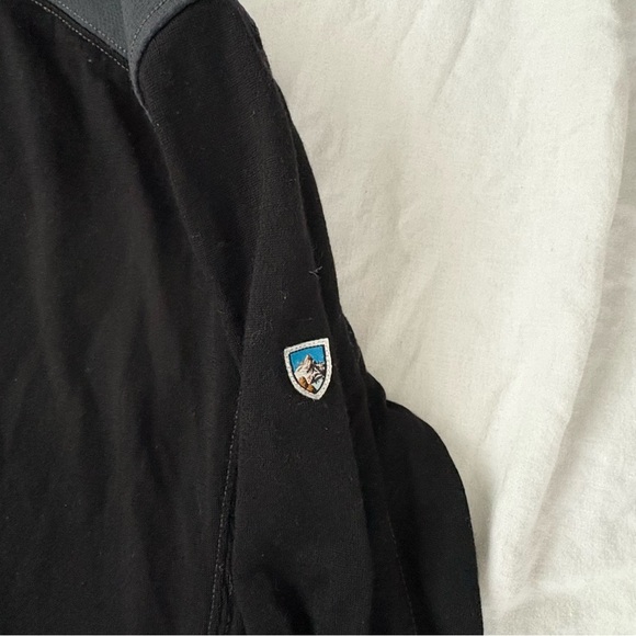 Kuhl XXL Merino Wool Black Long Sleeve flaw shoulder patch - Picture 3 of 7
